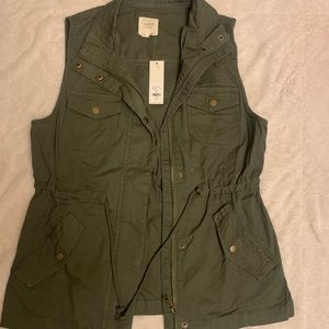 Francesca’s Dark Olive Utility Vest